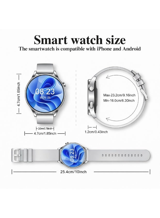 Trytoo Unisex Smart Watch with Bluetooth Calling, 1.85” Full-Color Round Screen, Sports Modes, Activity & Health Tracking - Image 5